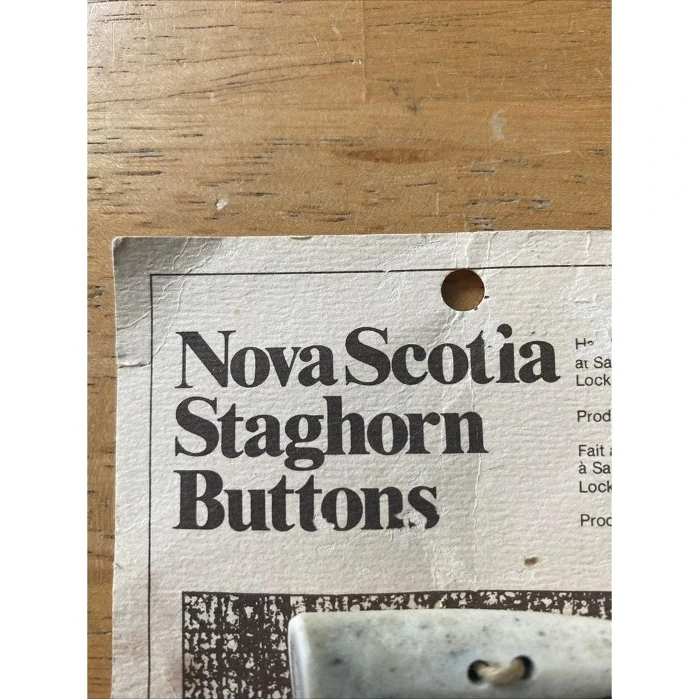Vintage New Unique Nova Scotia Staghorn Buttons Handcrafted By Peter Swim Canada